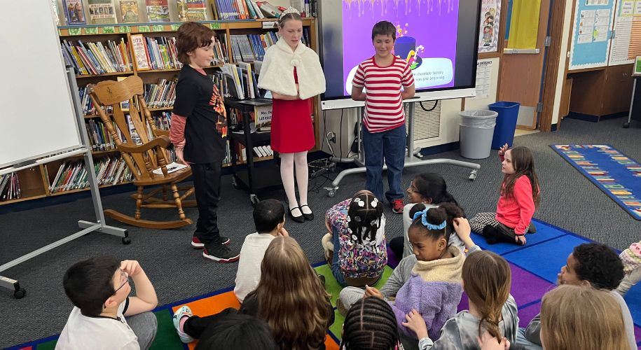  Wonka cast visits library